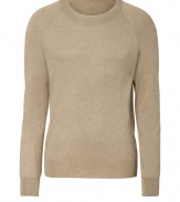 With its ultra luxurious silk-cashmere mix and understated elegant shades of walnut heather, Neil Barretts crew neck pullover is a timeless classic must - Rounded neckline, long sleeves, ribbed trim, classic fit - Pair with favorite tees and jeans, or dress up with tweed blazers and Chelsea boots