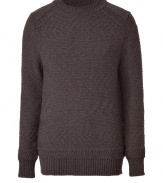 Recently relaunched with a fashion-forward aesthetic, Belstaffs take on modernized knitwear makes the once-stuffy pullover a downtown-approved must-have essential - Crew neck, ribbing at shoulders, cuffs, and hem, slim fit - Style with slim trousers and suede ankle boots or chinos and trainers