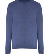 Bring refined style to any look with this luxe cashmere-blend sweater from Vince - Crew neck, long sleeves, slim fit, ribbed cuffs and hem - Wear with trousers, chinos, or straight leg jeans