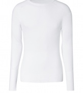 Classic cool is effortlessly achieved with this must-have bright white cashmere sweater from - Parisian cult label Balmain - Crew neck, long sleeves, slim fit - Pair with jeans, slim trousers, or corduroys