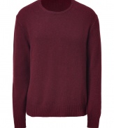 With its ultra luxurious cashmere and understated elegant shades of burgundy heather, Neil Barretts crew neck pullover is a timeless classic must - Rounded neckline, long sleeves, ribbed trim, classic fit - Pair with favorite jeans and brogues