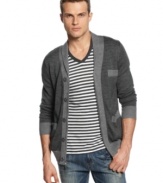 Layer take. This shawl-collar cardigan from X-Ray is your key to cool, casual style.