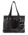 LeSportsac's chic, all-black patent tote makes the perfect travel companion no matter the destination.