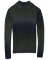 Ombre is in this season, get your trend on in this handsome mock neck sweater from DKNY Jeans.