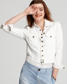 Current/Elliott Jacket - The Snap Jean Jacket in Sugar