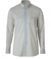 Classically cool, this dot-printed button down from Marc Jacobs is versatile and effortlessly stylish - Small spread collar, long sleeves, front button placket with contrasting stripe, slim fit, curved hem - Pair with slim trousers, chinos, or straight leg jeans