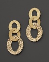 From the Chic & Shine collection, 18K yellow gold drop earrings in a modern mix of finishes. By Roberto Coin.