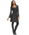 It's all about sweater dresses this fall! Try on this chic Style&co. number featuring fashionable ribbed detailing.