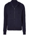 The classic hoodie goes luxe with this cashmere-blend version from Jil Sander - Hood with drawstring, front zip closure, split kangaroo pocket, ribbed cuffs and hem - Wear with straight leg jeans, a tee, and retro-inspired trainers