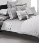 This Windsor Grey sham from Hugo Boss is the perfect finishing touch for your bedding ensemble. Woven cotton jacquard fabric provides endless comfort. Zipper closure.