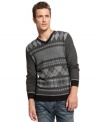 A sweater that leaves no gray areas when it comes to style. Warm up in this V-neck from INC International Concepts.