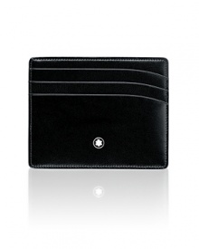 Carry your essentials in something that matches your impeccable taste, such as this card holder from Montblanc, crafted in full-grain calfskin for a sumptuous everyday touch of luxury.