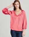 DIANE von FURSTENBERG Blouse - Cahil Stretch Silk Peasant