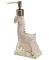 Fun and functional, this playful soap and lotion dispenser features a whimsical giraffe-just the thing to ensure you're always totally pumped!