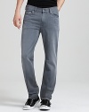 7 For All Mankind Slimmy Straight Leg Jeans in Pebbled Cloud Wash