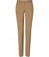 Inject modern elegance to your workweek look with these classic straight leg trousers from Philosophy di Alberta Ferretti - Button tab front, belt loops, off-seam pockets, straight leg with crease - Wear with a printed silk blouse, a fitted blazer, and wedge heels