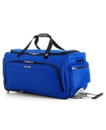 Lightweight for the right weight. A full-featured rolling duffel features a superior lightweight design that gives you peace of mind when packing-there's space for everything but airline fees! A fully-lined easy-access interior provides ample space for the adventurous traveler. 10-year warranty.