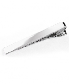 Keep it clean and streamlined. This polished silver tie clip from Kenneth Cole Reaction pulls it all together.