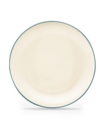 Make everyday meals a little more fun with Colorwave dinnerware from Noritake. Mix and match these coupe dinner plates in turquoise and white with square and rim pieces for a tabletop that's endlessly stylish.