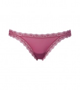 Sultry mulberry lace-trim briefs - Turn up the heat in these chic everyday briefs - Adorable lace trim and comfortable fit - Perfect under any outfit - Made by La Perla, the high-end lingerie company loved by A-list celebrities