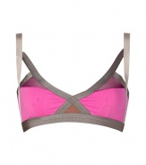 Spearheading the innerwear-as-outerwear trend, VPLs easy to layer pieces offer a fashion-forward alternative to lingerie - Two-tone multi-strap front with multicolored soft half-cups, adjustable straps - Pair with matching panties for stylish lounging or under a low-cut sleeveless top