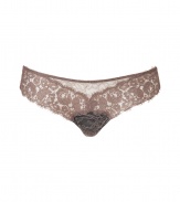 Dainty yet sultry, this lace-laden La Perla thong will add a sexy kick to any look - Scalloped trim, contrast colored lining - Perfect under form-fitting evening ensembles or paired with a matching bra for stylish lounging