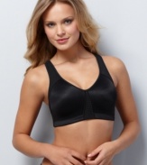 Be unstoppable with this cool and comfortable racerback sports bra by Bali. Style #3324