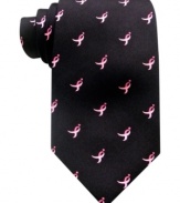 Raise awareness until there's finally a cure for breast cancer. This tie from Susan G. Komen is an empowering piece for every man.