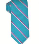 Show off your colorful character with this striped tie from Ben Sherman.