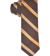 Look sharp in this handsome striped tie from Penguin.