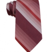 Get shaded: blended stripes on this Calvin Klein silk tie keep you from getting lost in the crowd.