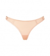 Sweet and seductive with its satin taped trim, Kiki de Montparnasses sheer nude thong is as chic as it is easy to wear - Thong with tonal satin trim - Perfect under a slinky cocktail sheath or paired with a matching bra for stylish lounging