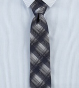 A classic check defines this wardrobe staple of rich Italian silk. SilkDry cleanMade in Italy