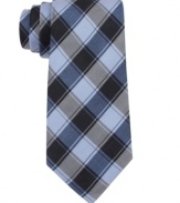 With a modified plaid, this DKNY tie is the antidote to your every day work rotation.