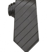 Line it up, knock it down. This striped tie from Bar III conquers your dress wardrobe with unmatched cool.