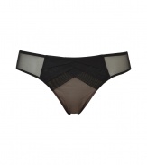 Turn up the heat with these sultry vintage-inspired briefs from Chantal Thomass - Front layered detailing, sheer panels, classic brief styling - Perfect under virtually any outfit or paired with a matching bra for stylish lounging