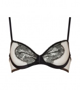 Dainty and enticing, this lace-laden La Perla bra will add a sexy kick to any look - Underwire, soft cups, satin trim, adjustable straps, back hook and eye closures - Perfect under evening ensembles or pared with matching panties for stylish lounging