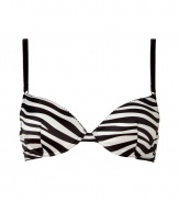 Turn up the heat with this ultra-sexy bra from D&G Dolce & Gabbana - Padded cups, all-over zebra print, adjustable straps - This bra is perfect under any outfit or on its own for stylish lounging