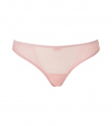 Turn up the heat with this ultra-sexy thong from D&G Dolce & Gabbana - Classic thong cut with lace trim, stitched front logo detail - These panties are perfect under any outfit or paired with a matching bra for stylish lounging