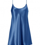 Bring sultry style to your lounge look with this luxe silk cami dress from La Perla - Round neck and back, adjustable spaghetti straps, flared fit - Perfect for boudoir-ready loungewear or layered under a dress