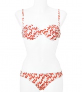 Add instant chic to your swim-ready style with this adorable bikini from Diane von Furstenberg - Top with adjustable straps, and d?colletage-enhancing underwire, classic slim cut bottoms, all-over floral print - Pair with a sheer caftan, wedge heels, and a floppy sun hat