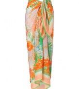 Enliven your holiday-ready style with this bold printed sarong from Matthew Williamson Escape - Easy-to-style versatile length, vibrant allover tropical print - Wear around your waist for poolside chic or as a lovely accent to an elevated jeans-and-tee look