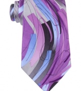 Add a note of artistic elegance to your outfit with this graphic tie from Jerry Garcia.