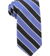 Bold stripes recall classic heritage styling. This Tommy Hilfiger tie exudes classic cool.