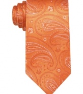 Give your stripes and solids a break. This Tasso Elba paisley tie is a welcome pattern play in your work week.