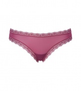 Sultry mulberry lace-trim thong - Turn up the heat in this chic everyday thong - Adorable lace trim and comfortable fit - Perfect under any outfit - Made by La Perla, the high-end lingerie company loved by A-list celebrities