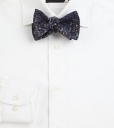 Made from fine Italian silk, a printed bow tie with striking appeal.SilkDry cleanMade in Italy