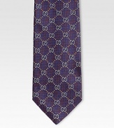 Signature GG pattern woven in superior Italian silk.About 3.1 wideSilkDry cleanMade in Italy