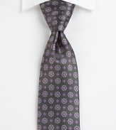 Superior design and detail in smooth, medallion-printed Italian silk.SilkDry cleanMade in Italy