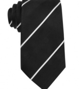 Follow the lines. This tie from Donald J. Trump makes an instant style statement.